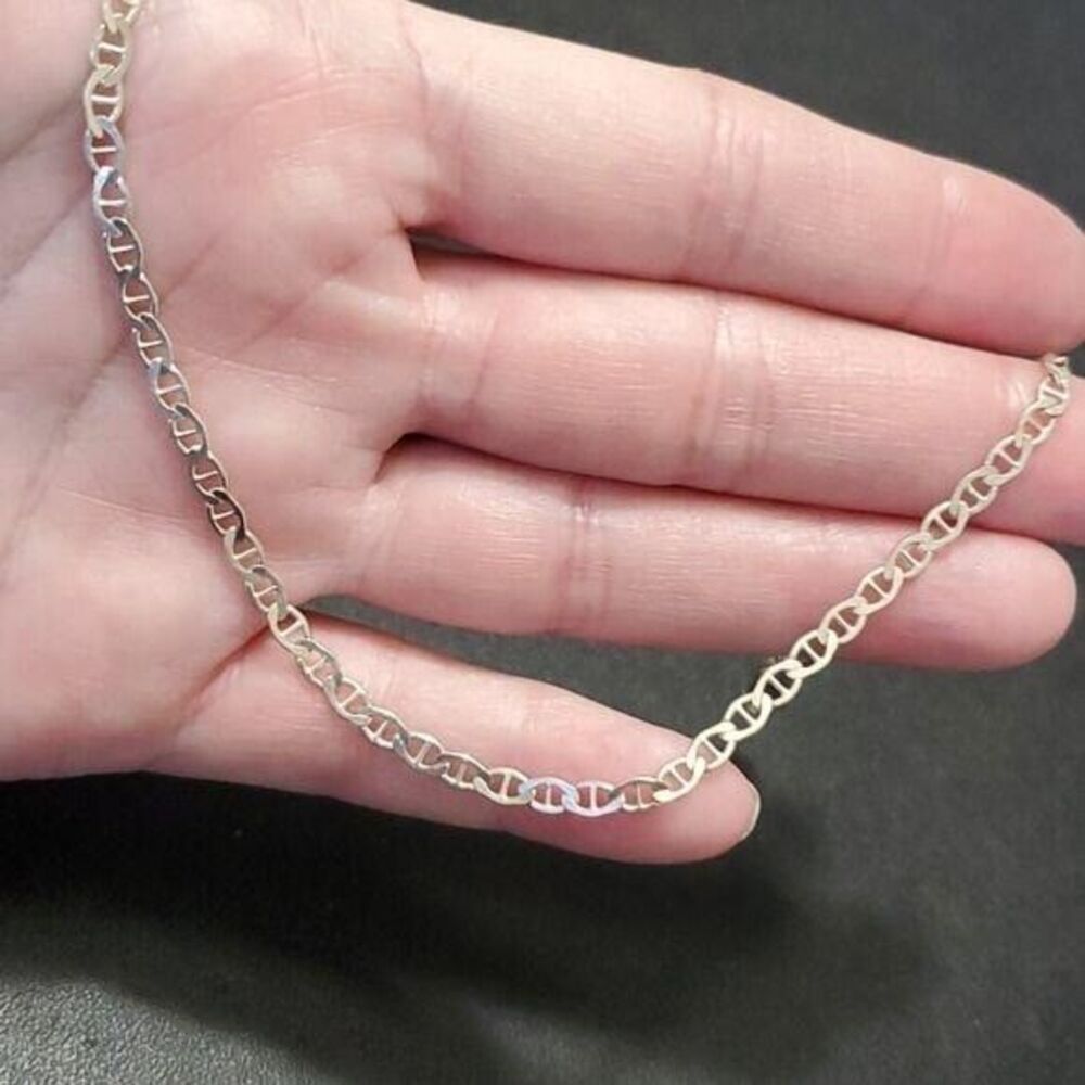 Italian sterling silver chain bracelet 9-10"